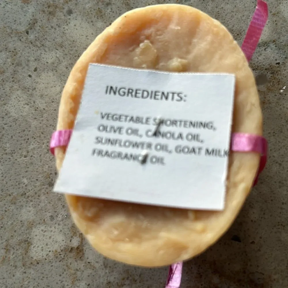 Three Hand Made Goat Milk Modled Scented Soaps- Rose Sandalwood/Vanilla Honey